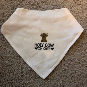 Holy Cow I'm Cute Bandana Baby Bib - NWT